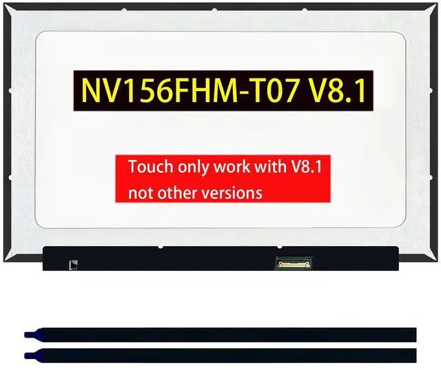 Main image of 15.6 Inch LCD Screen Replacement for NV156FHM-T07 V8.1, LCD Screen 15.6" 40Pin Laptop Display PanelMate FHD 1920x1080p Touchscreen