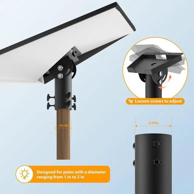 Alt view image 2 of 6 - Starlink Gen 4 Pipe Adapter, Starlink Gen 4 Mount, Starlink Pole Mount, Starlink Mounting Kit for Starlink Standard 4/4X/V3,fits masts from 1-2 in (Black)