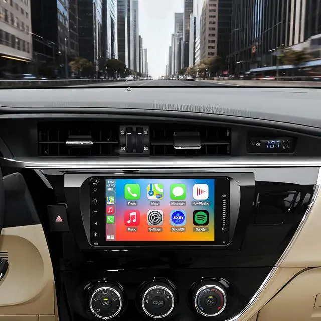 Alt view image 2 of 7 - 4G Network Radio for Toyota Corolla Upgrade 2014 2015 2016,Stereo Replacement,QLED Touch Screen,8core CPU,Carplay and Android Auto