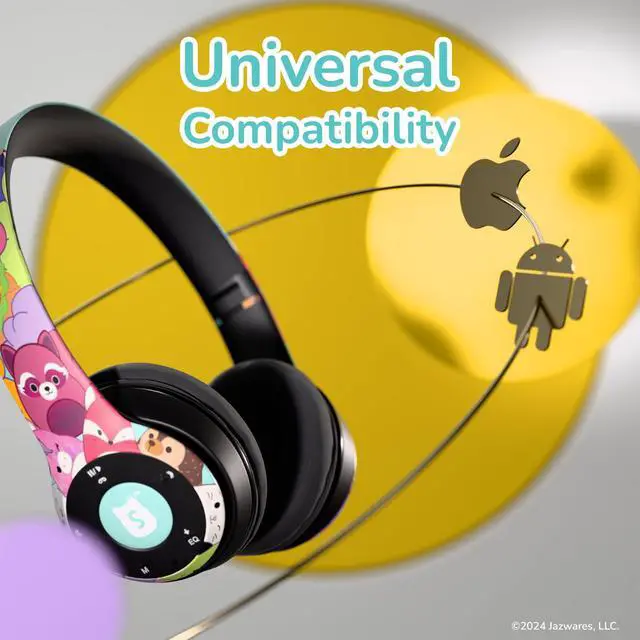 Alt view image 4 of 7 - Squishmallows Bluetooth Over-Ear Headphones- Wireless Foldable Headset Squishmallows Gifts for Girls, Boys, Women, Men and All Squish Squad Fans