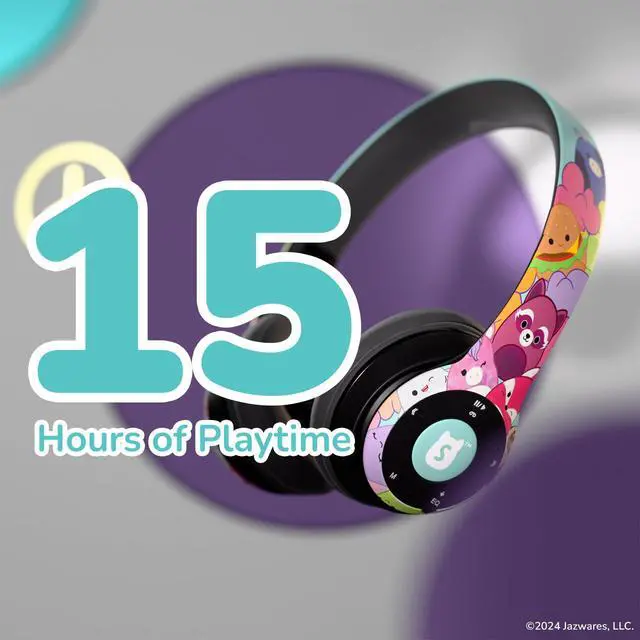 Alt view image 2 of 7 - Squishmallows Bluetooth Over-Ear Headphones- Wireless Foldable Headset Squishmallows Gifts for Girls, Boys, Women, Men and All Squish Squad Fans