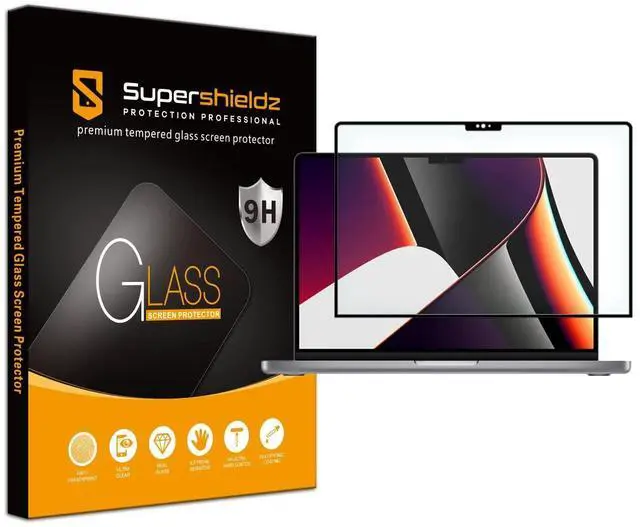 Main image of Designed for MacBook Pro 14 inch (M5, M4, M3, M2, M1, Pro/Max) Tempered Glass Screen Protector, Anti Scratch, Bubble Free