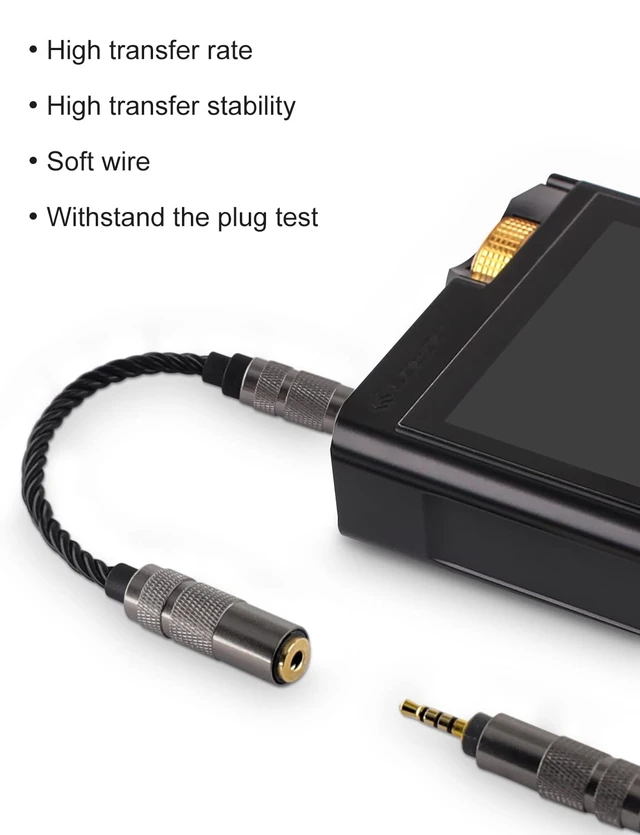 Alt view image 6 of 6 - Headphone Adapter 2.5mm Male to 3.5mm Adapter for 3.5mm Cable Connected to Balanced 2.5mm Player Device High Stereo Audio Converter OFC Cable 6 inch Length Extension Cord