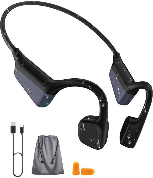 Main image of Bone Conduction Headphones,Bluetooth 5.4 Open Ear Headset Black | Built-in Mic, 18H Playtime, 27g Ultra Lightweight, IPX6 Sweatproof, Ideal for Running, Cycling & Gym Workout