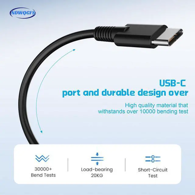 Alt view image 4 of 7 - 65W USB C Surface Pro Charger Compatible with Microsoft Type c Surface Pro Fast Charge Compatible with Microsoft Surface Pro 11 10 9 8 7+ 7 Surface pro X Tablet & Laptop Type C Fast Charger