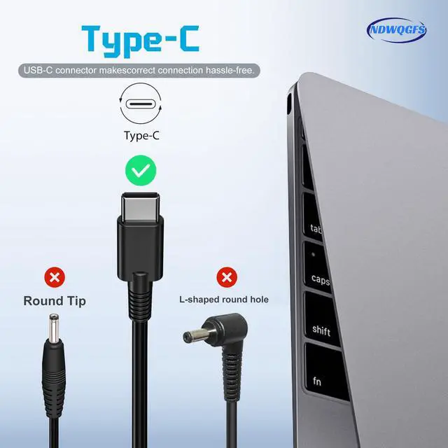 Alt view image 5 of 7 - 65W USB C Surface Pro Charger Compatible with Microsoft Type c Surface Pro Fast Charge Compatible with Microsoft Surface Pro 11 10 9 8 7+ 7 Surface pro X Tablet & Laptop Type C Fast Charger