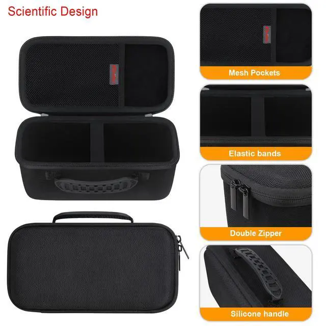 Alt view image 4 of 7 - Carrying Case for Marshall Middleton/Middleton II Portable Bluetooth Speaker, Wireless Speaker Hard Travel Protective Bag Storage Cover, Extra Mesh Pocket Fits Charging Cable, Black