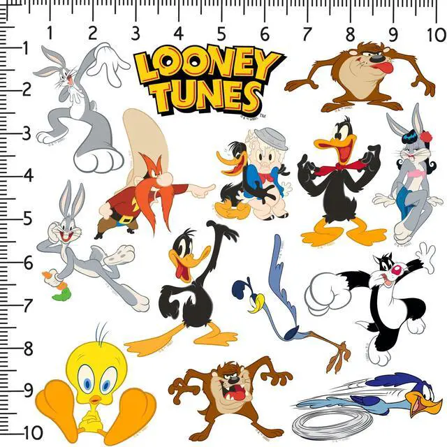 Alt view image 2 of 6 - Looney Tunes 50ct Die Cut Vinyl Stickers, Tablet, Indoor & Outdoor Use