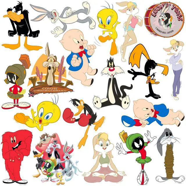 Alt view image 3 of 6 - Looney Tunes 50ct Die Cut Vinyl Stickers, Tablet, Indoor & Outdoor Use