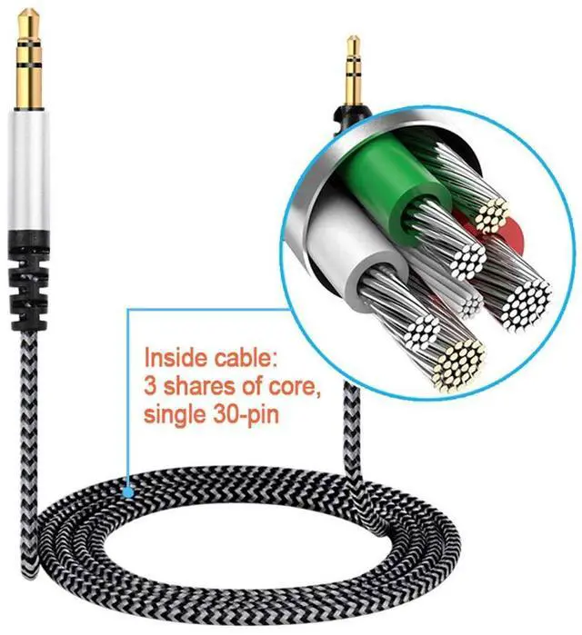 Alt view image 4 of 6 - for Sennheiser HD598 HD599 HD569 HD560s HD559 Replacement Cable HD518 HD519 HD558 HD579 CS SE SR Headset Upgraded Cable Headphones, Length 1.8m/5.9 Feet (3.5mm to 2.5mm)
