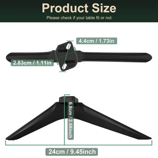 Alt view image 3 of 7 - TV Stand for Hisense TV Stand Legs, Check Fit, for Specific TV Bottom Ports. Fits Select Hisense Models. Confirm Description Picture Before Buying - Avoid Mismatch