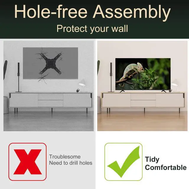Alt view image 5 of 7 - TV Stand for Hisense TV Stand Legs, Check Fit, for Specific TV Bottom Ports. Fits Select Hisense Models. Confirm Description Picture Before Buying - Avoid Mismatch
