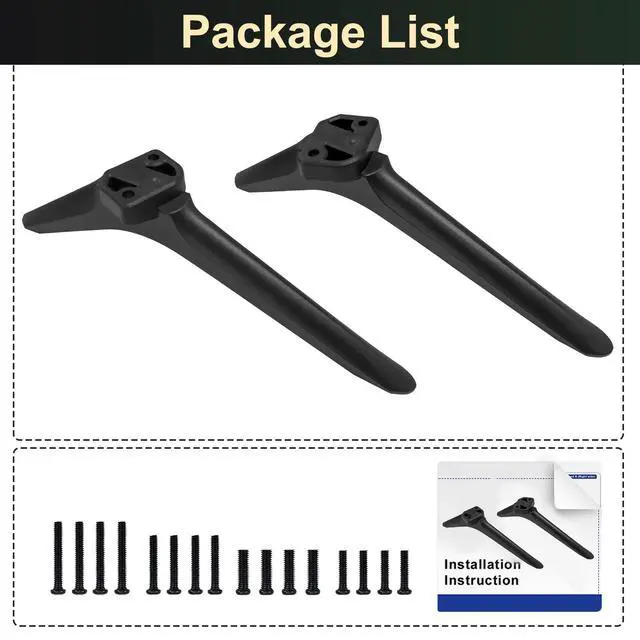 Alt view image 7 of 7 - TV Stand for Hisense TV Stand Legs, Check Fit, for Specific TV Bottom Ports. Fits Select Hisense Models. Confirm Description Picture Before Buying - Avoid Mismatch