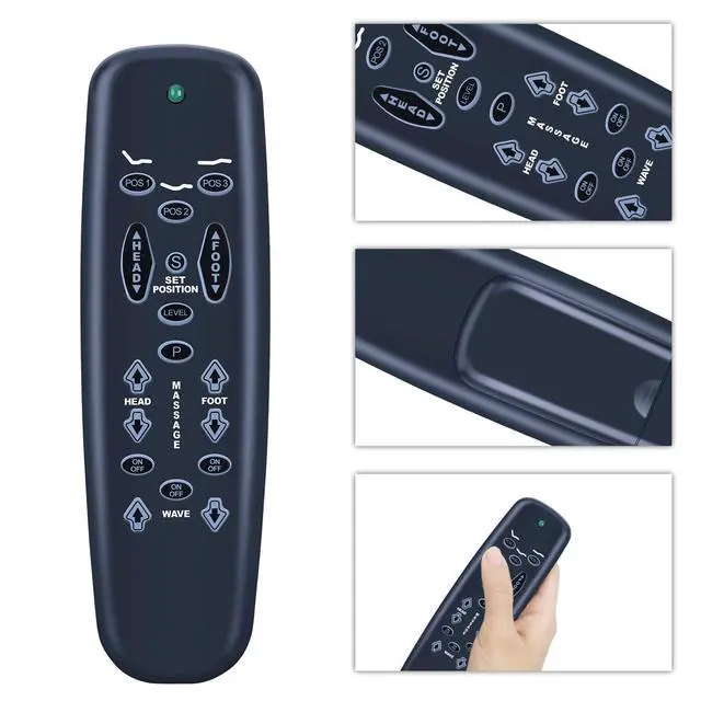 Alt view image 2 of 7 - Replacement Remote for Leggett & Platt Basic C3 Adjustable Bed | for Lifestyles S-cape E95, for Tempurpedic Ergo Raven New 2020 Black Version, Black