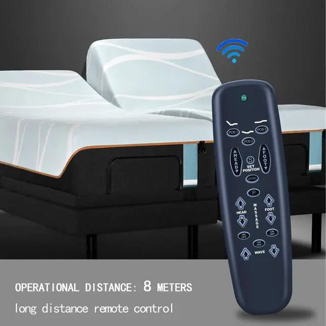 Alt view image 7 of 7 - Replacement Remote for Leggett & Platt Basic C3 Adjustable Bed | for Lifestyles S-cape E95, for Tempurpedic Ergo Raven New 2020 Black Version, Black