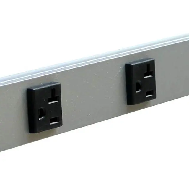 Alt view image 2 of 7 - Legrand 20 Amp 48 Inch 10 Outlet Power Strip with Circuit Breaker | CabinetMate Plug In Outlet Center, Desktop Power, Lighted Swtich, 6 Foot Cord, Durable Aluminum, Commercial Rated\