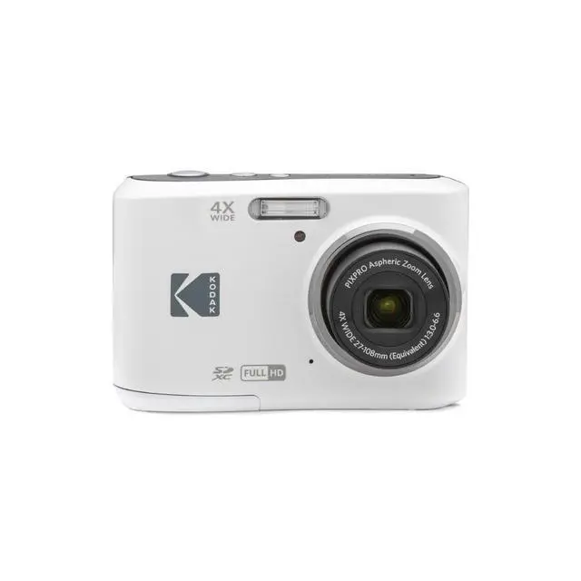 Alt view image 2 of 7 - PIXPRO FZ45 Friendly Zoom Digital Camera (White) Bundle | 32GB SD Card, AA Batteries, (3 items)