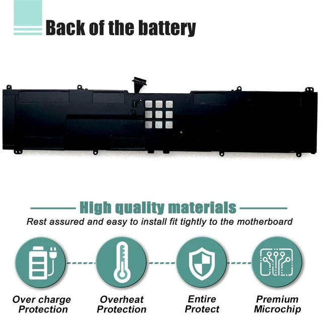 Alt view image 6 of 7 - RC30-0484 Laptop Battery for Razer Blade 18 2023 RZ09-0484X for Razer Blade 18 2024 RZ09-0509 Series RZ090480 RZ090484 15.4V 91.7Wh 5955mAh