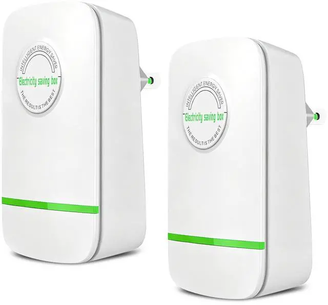 Main image of 2pc Electricity Saving Box Energy Saving Device Smart Save Plug Power Saver Voltage Optimization Surge Protection Thermoregulation Outlet Home Office Compact Plug and Play Energy Efficiency