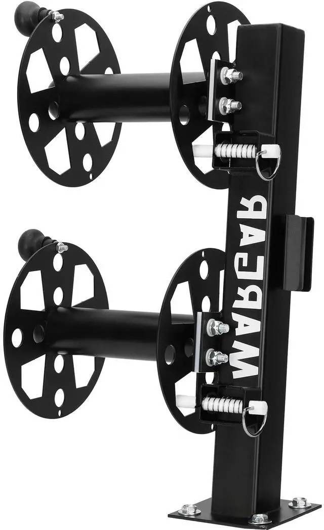 Main image of Heavy Duty Double Welding Cable Lead Reel, 10°Tilting Fixed Base, Accommodates 150 Feet of 1/0 and 125 Feet of 2/0 Cable (10" Reel)