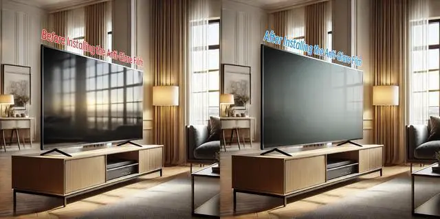 Alt view image 6 of 7 - 43 Inch Anti-Glare TV Film - Anti- Blue Light Screen Protector, Filter Blocking Blue Light From 400 To 450Nm, Protection Eyes