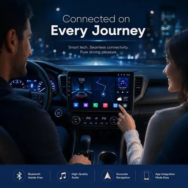 Alt view image 3 of 7 - Car Radio for Toyota RAV4 2013-2018: 4GB+64GB 10.1" 1280x800 Touchscreen Upgrade with Wireless Carplay Android Auto 1080 Backup Camera Bluetooth 5GWiFi GPS FM SWC