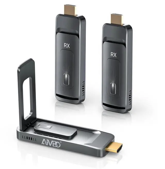 Main image of 2027 New Wireless HDMI Transmitter and 2 Recievers | Up to 6 RXs, 328FT Range, 4K to 1080P@60Hz, 5.8GHz, Plug and Play, for Laptop/Camera/Cable Box Streaming to Multiple Screens