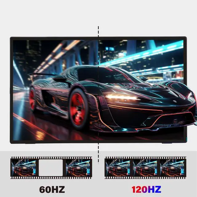 Alt view image 4 of 7 - 18.5 inch Portable Monitor 1920x1080 IPS Touchscreen 120HZ 1080P Touch Display with HDMI USB-C, Built-in Speakers, Kickstand VESA for Xbox PS4/5 Laptop Mac PC