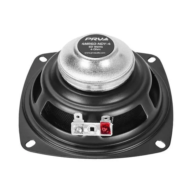 Alt view image 4 of 6 - 4" Full-Range Neodymium Speaker 4MR60-NDY-4 PRO Audio Midrange - 60 Watts, 4 Ohm - Compact and Powerful Driver for Car Audio - Low Profile, High Fidelity Sound (Single)