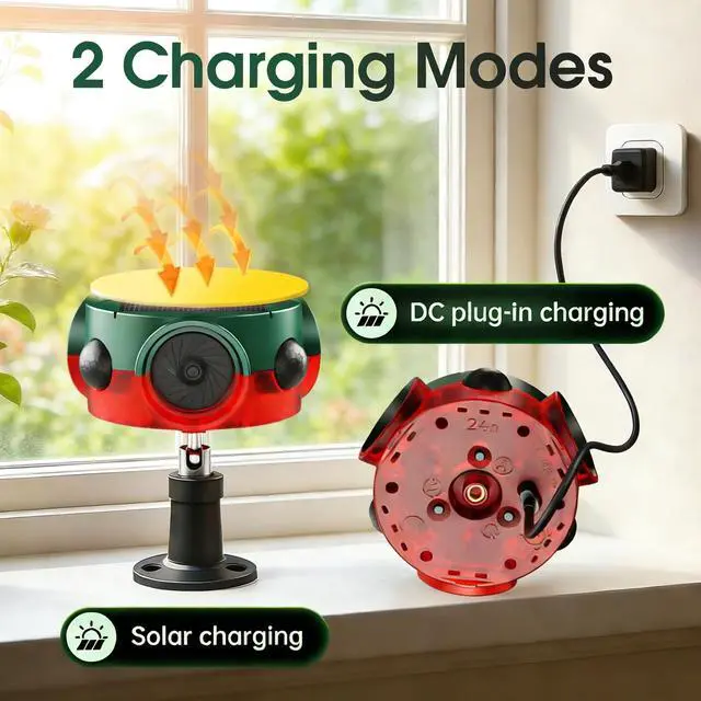 Alt view image 7 of 7 - Solar Outdoor Motion Sensor Alarm - 360° Detection & 3x120dB Speakers, 3 Sensors, Universal Mount & Ground Stake, IP65 Waterproof Security Alarm for Yard, Farm, Warehouse (1pack)