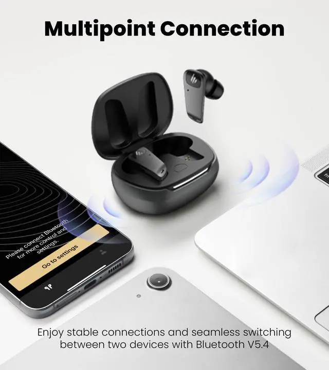 Alt view image 7 of 7 - NeoBuds Planar Wireless Planar Magnetic Earbuds | Planar Magnetic Driver, Adaptive ANC, Hi-Res Certified, Snapdragon Sound, Multipoint Connection, Clear Call Microphone