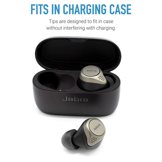 Alt view image 3 of 7 - TW-170-A Memory Foam Replacement Ear Tips, Black, Medium (3 Pairs) For Bowers & Wilkins, Jabra, SteelSeries, TOZO, Soundcore, Ultimate Comfort, Secure Fit, Superior Noise Isolation