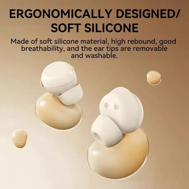 Alt view image 3 of 6 - Sleep Earbuds, Sleep Headphones for Side Sleepers, Mini Bluetooth 5.4 Wireless Earbuds, Ultra-Soft Silicone Invisible Earphones for Sleeping, Noise Cancelling Earbuds with Long Battery Life (White)