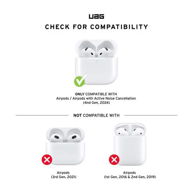 Alt view image 2 of 7 - UAG Designed for AirPods 4th Gen Case Scout, Rugged Military Grade Drop Proof Protective Cover with Detachable Carabiner Clip & Secure Lip Closure, Olive Drab