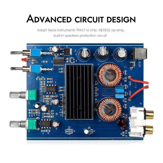 Alt view image 7 of 7 - Nobsound G2 Subwoofer Power Amplifier Mini Mono SUB Amp 100W PBTL BTL Bridge Home Theater
