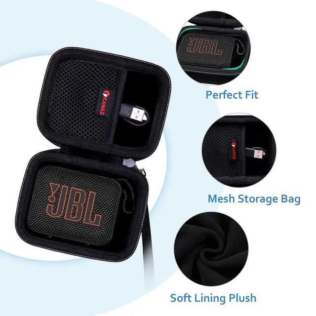 Alt view image 2 of 6 - Hard Case Compatible with JBL Go 4 / GO 5 / Go 3 Ultra Speaker, Black