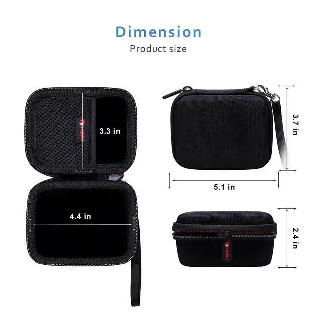 Alt view image 4 of 6 - Hard Case Compatible with JBL Go 4 / GO 5 / Go 3 Ultra Speaker, Black