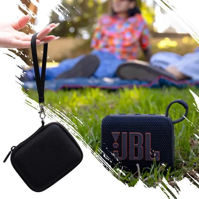 Alt view image 6 of 6 - Hard Case Compatible with JBL Go 4 / GO 5 / Go 3 Ultra Speaker, Black