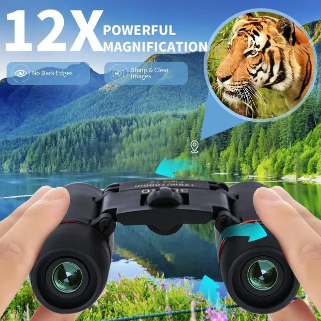 Alt view image 6 of 7 - Compact 30x60 Binoculars for Adults and Kids,Foldable Lightweight Easy Focus Small Binoculars for Bird Watching Travel Sightseeing Hunting Concert Theater Opera