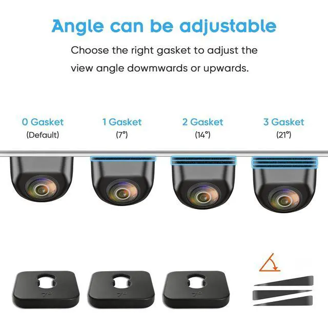 Alt view image 4 of 7 - AS-2 Back Up Camera - Rear View Backup Camera for Car and Truck | AHD 1080P Mini Reverse Camera, 170° Wide Angle, Night & Day Crystal-Clear Vision, IP69 Waterproof Metal Housing