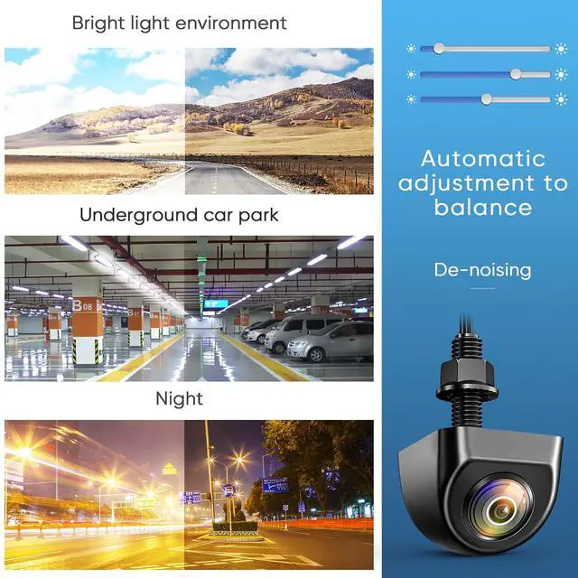 Alt view image 6 of 7 - AS-2 Back Up Camera - Rear View Backup Camera for Car and Truck | AHD 1080P Mini Reverse Camera, 170° Wide Angle, Night & Day Crystal-Clear Vision, IP69 Waterproof Metal Housing