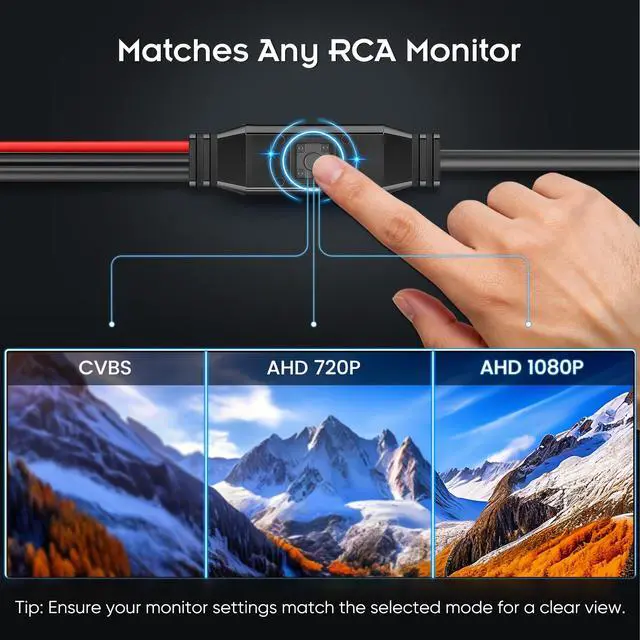 Alt view image 7 of 7 - AS-2 Back Up Camera - Rear View Backup Camera for Car and Truck | AHD 1080P Mini Reverse Camera, 170° Wide Angle, Night & Day Crystal-Clear Vision, IP69 Waterproof Metal Housing