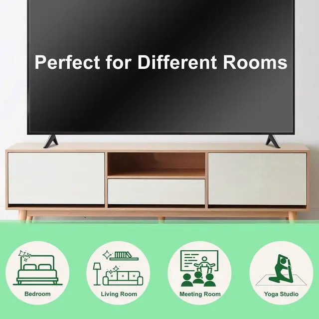 Alt view image 6 of 7 - TV Stand for Sceptre TV Legs, for Sceptre TV Base Stand, Compatible with TV Holes Center Distance 1.22cm/0.48inch - 2.4cm/ 0.94inch, Easy to Install, with Screws, Black