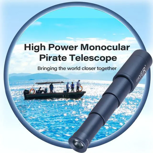 Alt view image 3 of 7 - 25x50 Monocular Telescope, Monoculars for Adults High Powered: Compact HD Zoom Scope for Men Gifts Cool Gadgets with BAK4 Prism & FMC Lens, Pirate Binoculars for Kids Spotting Hunting Camping