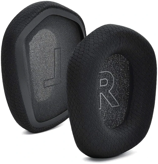 Main image of Mesh Fabric Earpads for Logitech G733 G535 G335 Headphone-Black Ear Pads with Durable Mesh Fabric for Logitech G733 Lightspeed Wireless Gaming Headset, Comfort Noise Isolation Foam