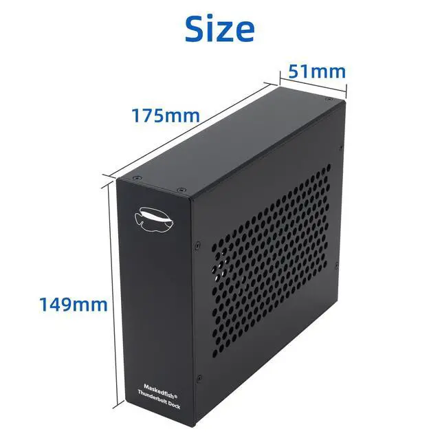 Alt view image 2 of 6 - PCIe Express to Thunderbolt 3/4 USB4 Dock, one PCIe 3.0 x16 Slot Input, Compatible with DeckLink Capture Card. Aluminum Alloy Housing Enclosure for Laptops/Desktops (MK-M1s)