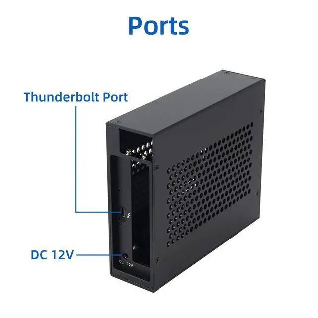 Alt view image 3 of 6 - PCIe Express to Thunderbolt 3/4 USB4 Dock, one PCIe 3.0 x16 Slot Input, Compatible with DeckLink Capture Card. Aluminum Alloy Housing Enclosure for Laptops/Desktops (MK-M1s)