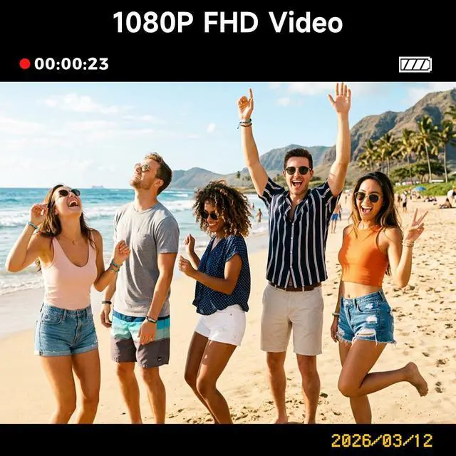 Alt view image 4 of 7 - CHUZHAO Aesthetic Retro Camera, Autofocus 12MP 1080P with Fill Light Creative Filters 16GB Card, Compact Travel Point and Shoot Digital Camera for Boys Girls and Teens, Gray