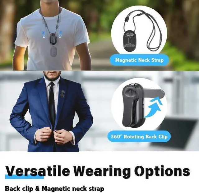 Alt view image 2 of 7 - 4K Mini Action Camera, Portable Vlogging Camera, Waterproof Wearable Body Camera 4K with 360° Rotation Clip, Magnetic Hands-Free POV Camcorder for Cycling, Motorcycle, Pet Walking, Vlogging, Skiing