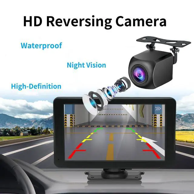 Alt view image 2 of 7 - 4 Pin Backup Camera for Carplay Screen Monitor Support Mirror Image AHD 1080P Reverse Camera 2.5mm Jack to 4 Pin Front/Rear View Camera, 20ft Male Plug